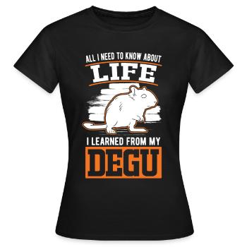 Degu Owner Shrub Rat Degu - Women's T-Shirt - black - Front - AI Model Female 172 dark (172cm)