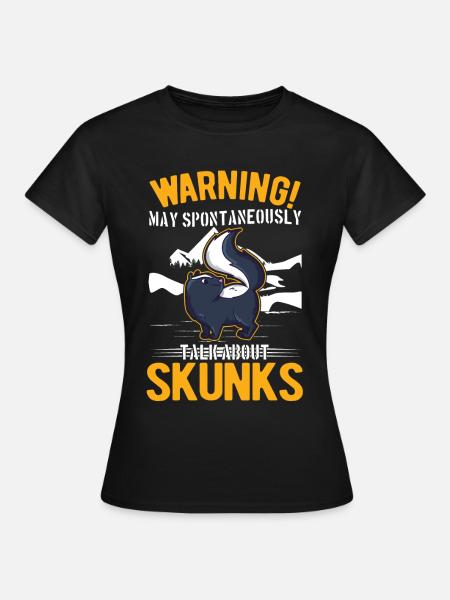 Warnung Stinktier Besitzer Skunk - Frauen T-Shirt - Schwarz