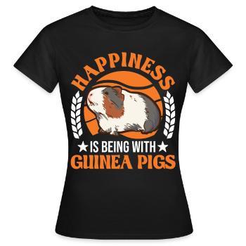 Guinea Pig Lucky Guinea Pig Guinea Pig - Women's T-Shirt - black - Front - AI Model Female 172 dark (172cm)