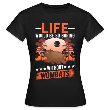 Australischer Wombat - Frauen T-Shirt - Schwarz - Vorne - AI Model Female 172 dark (172cm)