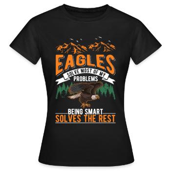 Steinadler Adlerzucht Falkner Adler - Frauen T-Shirt - Schwarz - Vorne - AI Model Female 172 dark (172cm)