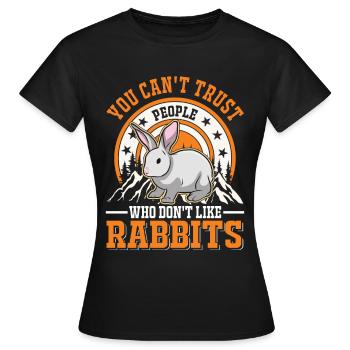 Rabbit Rabbit Rabbit Rabbit - Women's T-Shirt - black - Front - AI Model Female 172 dark (172cm)