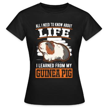 Cadeau Cochon d’Inde Cochon d’Inde Cochon d’Inde - T-shirt Femme - noir - Devant - AI Model Female 172 dark (172cm)