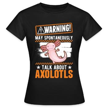 Axolotl Cadeau Queue Lurch - T-shirt Femme - noir - Devant - AI Model Female 172 dark (172cm)