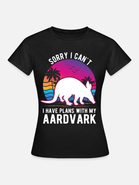 Erdferkel Geschenk Aardvark - Frauen T-Shirt - Schwarz