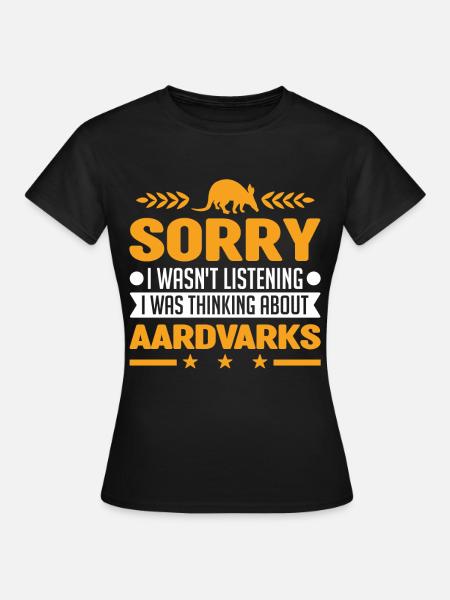 Erdferkel Geschenk Aardvark - Frauen T-Shirt - Schwarz