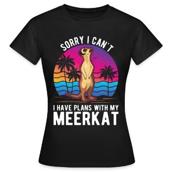 Suricate Cadeau Suricate Suricate - T-shirt Femme - noir - Devant - AI Model Female 172 dark (172cm)