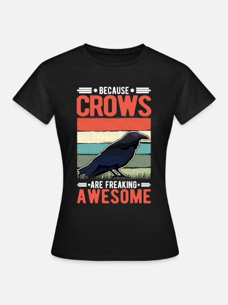 Because Crows are freaking awesome Krähe - Dame-T-shirt - sort