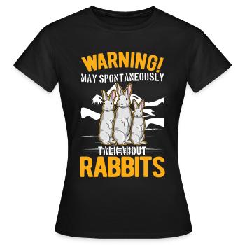 Rabbit Rabbit Rabbit Rabbit - Women's T-Shirt - black - Front - AI Model Female 172 dark (172cm)