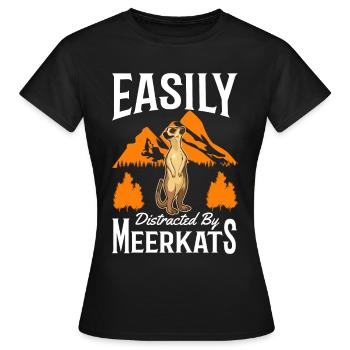 Suricate Cadeau Suricate Suricate - T-shirt Femme - noir - Devant - AI Model Female 172 dark (172cm)