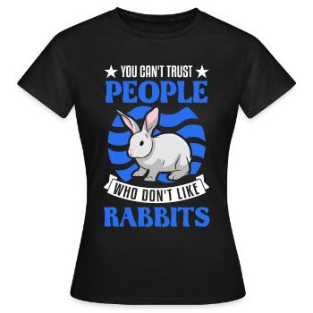 Kaninchen Häschen Hase Kaninchen - Frauen T-Shirt - Schwarz - Vorne - AI Model Female 172 dark (172cm)