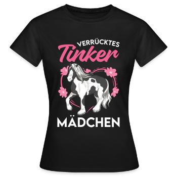 Crazy Tinker Girl Irish Tinker - Women's T-Shirt - black - Front - AI Model Female 172 dark (172cm)