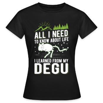 Degu owner shrub rat forest degu - Women's T-Shirt - black - Front - AI Model Female 172 dark (172cm)