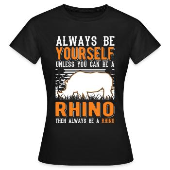 Rhinocéros Rhinocéros Rhinocéros - T-shirt Femme - noir - Devant - AI Model Female 172 dark (172cm)