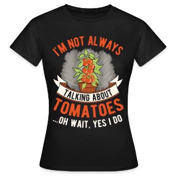 Tomato Gift Tomato Grower Tomatoes - Women's T-Shirt - black - Front - AI Model Female 172 dark (172cm)