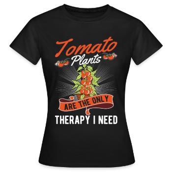 Tomato Therapy Tomato Grower Tomatoes - Women's T-Shirt - black - Front - AI Model Female 172 dark (172cm)