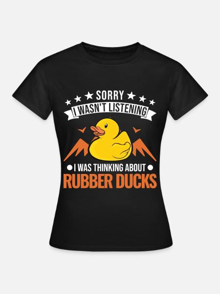 Gummiente Geschenk Quietscheente Badeente - Dame-T-shirt - sort