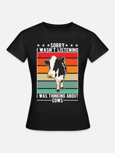 Kuh Landwirt Rinderzüchter Bauer Kühe - Dame-T-shirt - sort