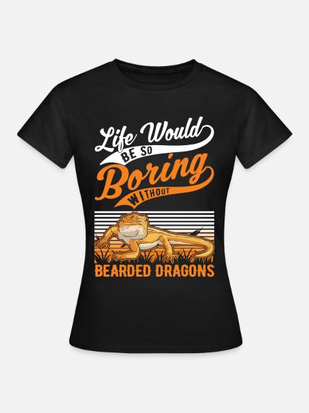 Dragon barbu Cadeau Dragon Barbu Pogona - T-shirt Femme - noir
