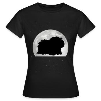 Cochon d’Inde Lune Cochon d’Inde Cochon d’Inde - T-shirt Femme - noir - Devant - AI Model Female 172 dark (172cm)