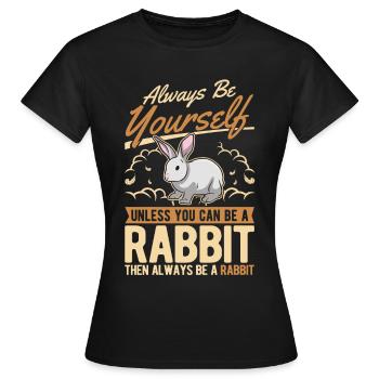Rabbit Rabbit Rabbit - Women's T-Shirt - black - Front - AI Model Female 172 dark (172cm)