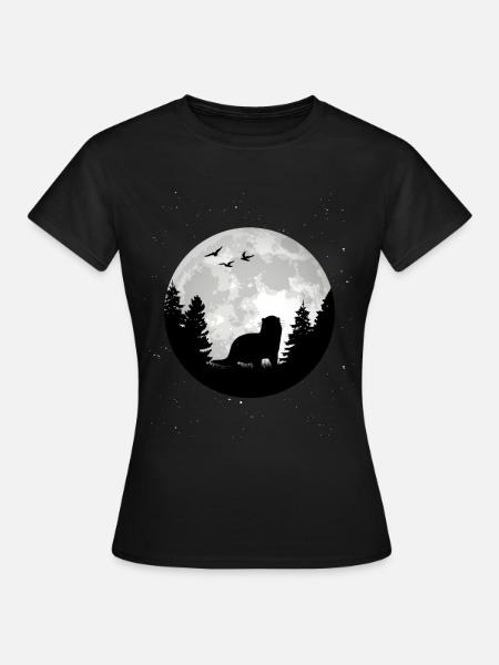 Otter Mond Fischotter Seeotter - Frauen T-Shirt - Schwarz