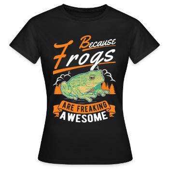 Frog Gift Tree Frog - Women's T-Shirt - black - Front - AI Model Female 172 dark (172cm)