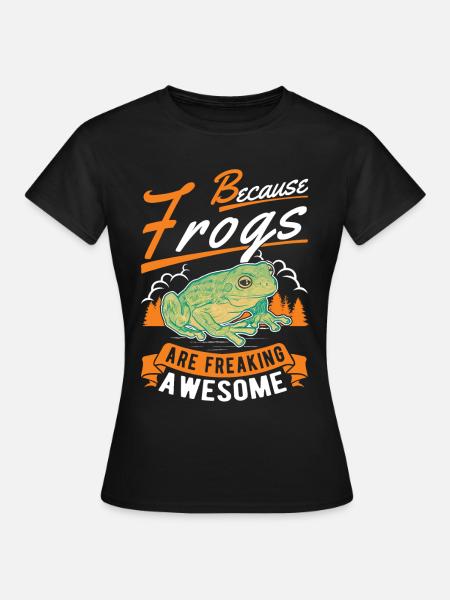 Frosch Geschenk Laubfrosch - Frauen T-Shirt - Schwarz