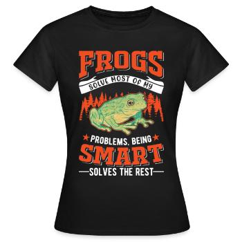 Grenouille cadeau Rainette - T-shirt Femme - noir - Devant - AI Model Female 172 dark (172cm)
