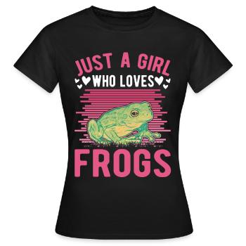 Frog Girl Tree Frog - Women's T-Shirt - black - Front - AI Model Female 172 dark (172cm)