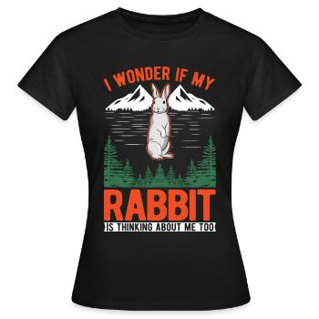 Rabbit Rabbit Rabbit - Women's T-Shirt - black - Front - AI Model Female 172 dark (172cm)