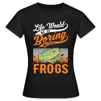 Frog Gift Tree Frog - Women's T-Shirt - black - Front - AI Model Female 172 dark (172cm)