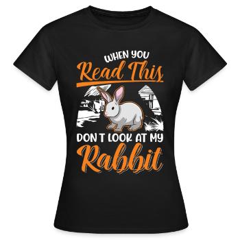 Rabbit Rabbit Rabbit - Women's T-Shirt - black - Front - AI Model Female 172 dark (172cm)