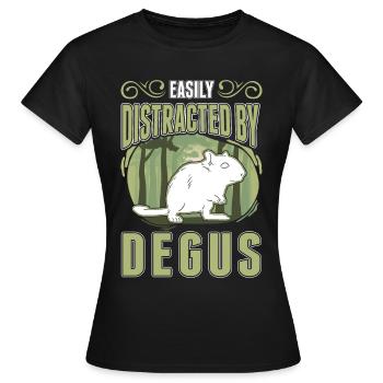 Degu Cadeau Arbuste Rat Forest Degu - T-shirt Femme - noir - Devant - AI Model Female 172 dark (172cm)