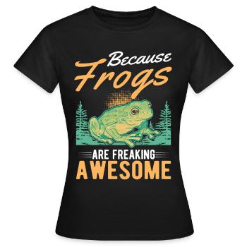 Frog Gift Tree Frog - Women's T-Shirt - black - Front - AI Model Female 172 dark (172cm)