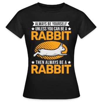 Rabbit Rabbit Rabbit - Women's T-Shirt - black - Front - AI Model Female 172 dark (172cm)