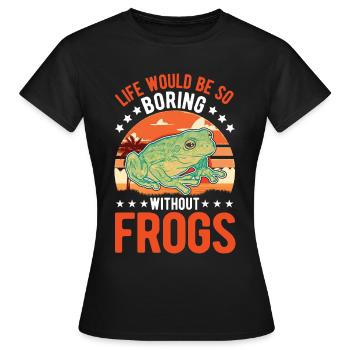 Frog Gift Tree Frog - Women's T-Shirt - black - Front - AI Model Female 172 dark (172cm)