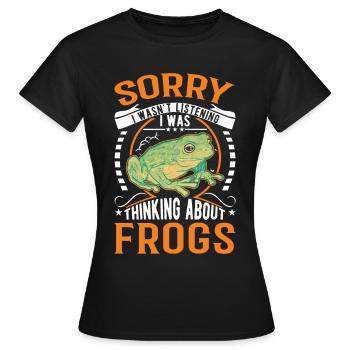 Grenouille cadeau Rainette - T-shirt Femme - noir - Devant - AI Model Female 172 dark (172cm)