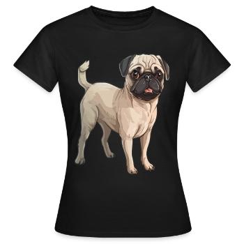 Boxer Niedlicher Hund - Frauen T-Shirt - Schwarz - Vorne - AI Model Female 172 dark (172cm)