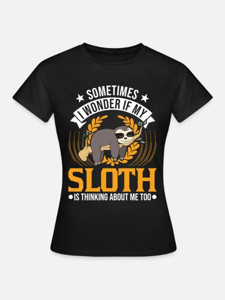Faultier Liebhaber - Frauen T-Shirt - Schwarz