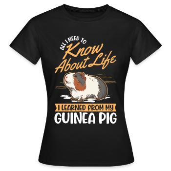 Cochon d’Inde Cadeau Cochon d’Inde Cochon d’Inde - T-shirt Femme - noir - Devant - AI Model Female 172 dark (172cm)