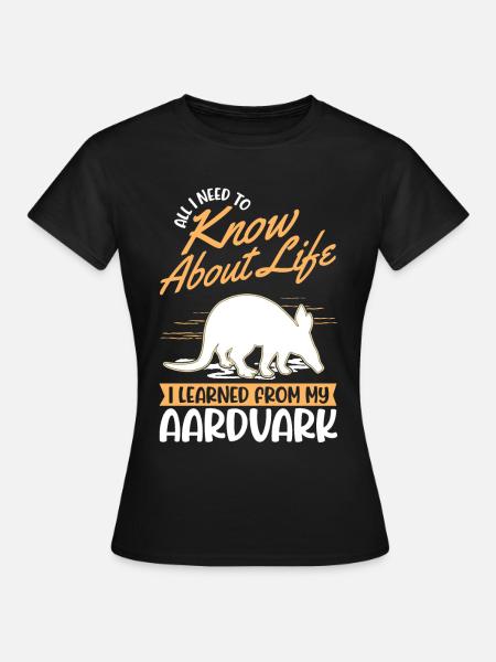 Erdferkel Geschenk Aardvark - Frauen T-Shirt - Schwarz