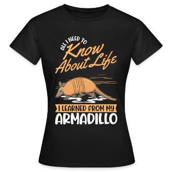 Le tatou dit le tatou - T-shirt Femme - noir - Devant - AI Model Female 172 dark (172cm)