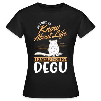 Degu Owner Shrub Rat Forest Degu - Women's T-Shirt - black - Front - AI Model Female 172 dark (172cm)