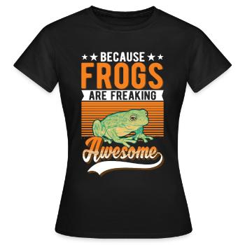 Frog Gift Tree Frog - Women's T-Shirt - black - Front - AI Model Female 172 dark (172cm)