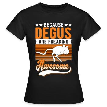 Degu Owner Shrub Rat Forest Degu - Women's T-Shirt - black - Front - AI Model Female 172 dark (172cm)