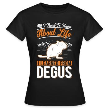 Degu Shrub Rat Forest Degu - Women's T-Shirt - black - Front - AI Model Female 172 dark (172cm)