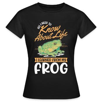 Frog Tree Frog Tree-climbing Frog - Women's T-Shirt - black - Front - AI Model Female 172 dark (172cm)