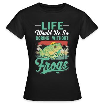 Frog Gift Tree Frog - Women's T-Shirt - black - Front - AI Model Female 172 dark (172cm)