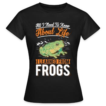 Frog Tree Frog Tree-climbing Frog - Women's T-Shirt - black - Front - AI Model Female 172 dark (172cm)